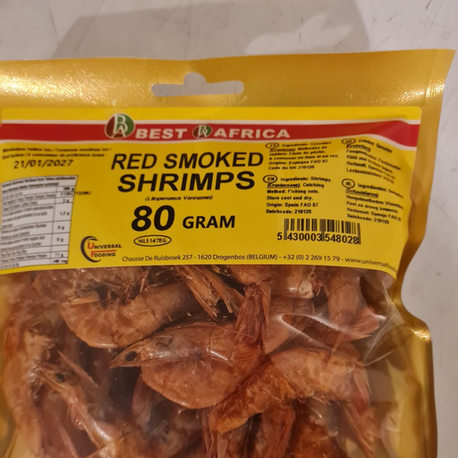 RED smoked shrimps (80 G)